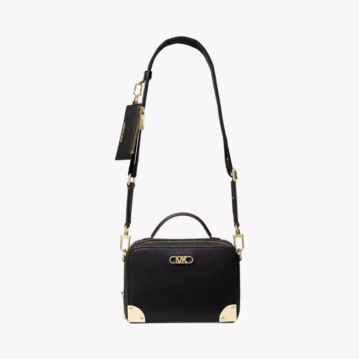 Michael Kors Estelle Leather Cross Body Bag in Black