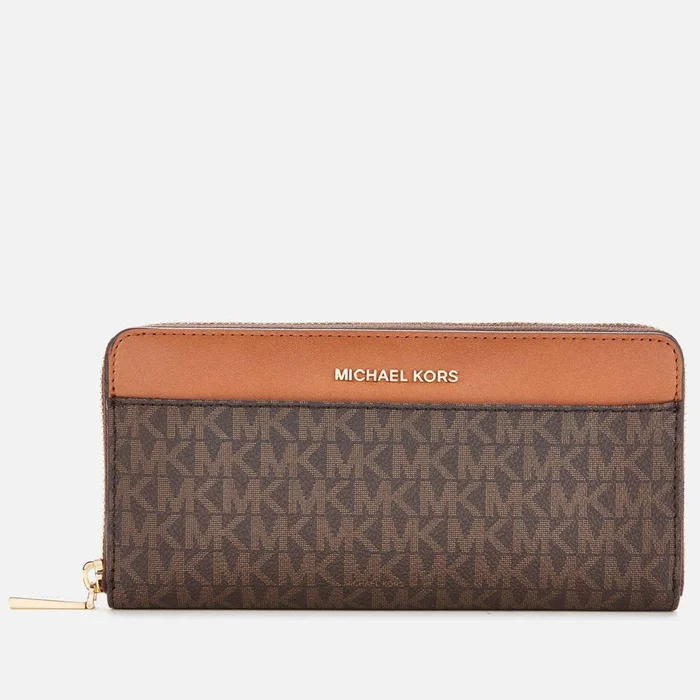Michael Kors Jet Set Women Leather Continental Wallet – Brown