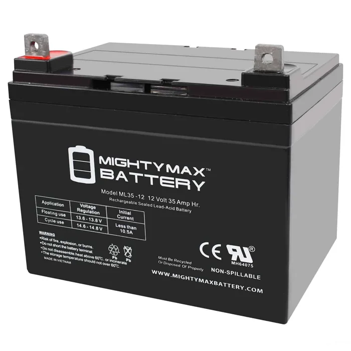 Mighty Max Battery ML35-12 – 12V 35AH Pride Mobility BATLIQ1001 AGM U1 Replacement Battery