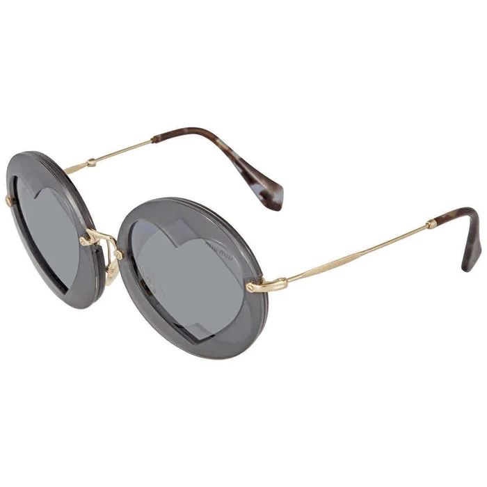 Miu Miu Women’s Sunglasses – Grey Mirrored Black Plastic Lenses | 01SS-VA35L062
