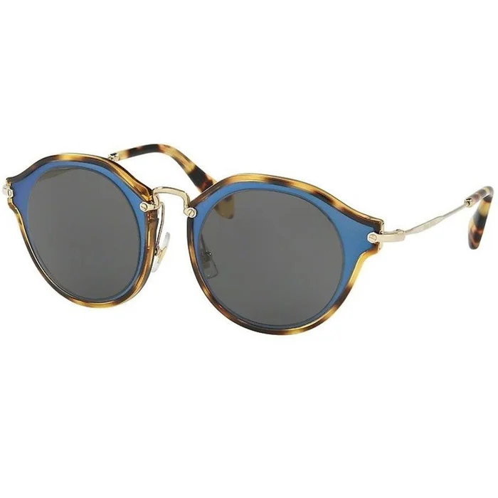 Miu Miu Women’s Sunglasses – Matte Azure Plastic Frame Grey Lenses | 51SS-VA71A149