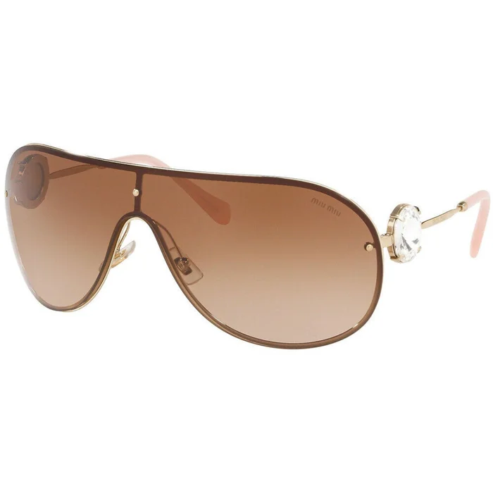 Miu Miu Women’s Sunglasses – Pale Gold/Pink Metal Frame | MIU MIU 0MU67US ZVN1Z137