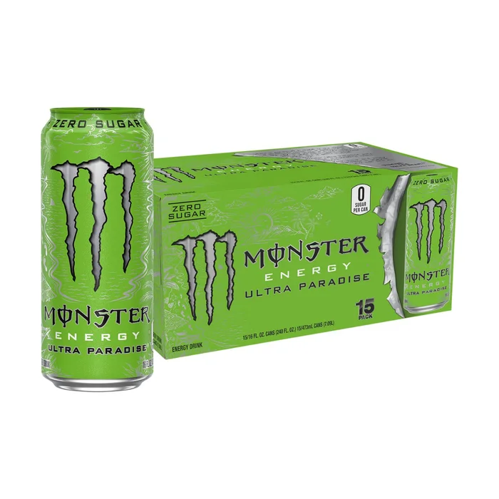 Monster Energy Ultra Paradise, Sugar Free Energy Drink, 16 Ounce (Pack of 15)