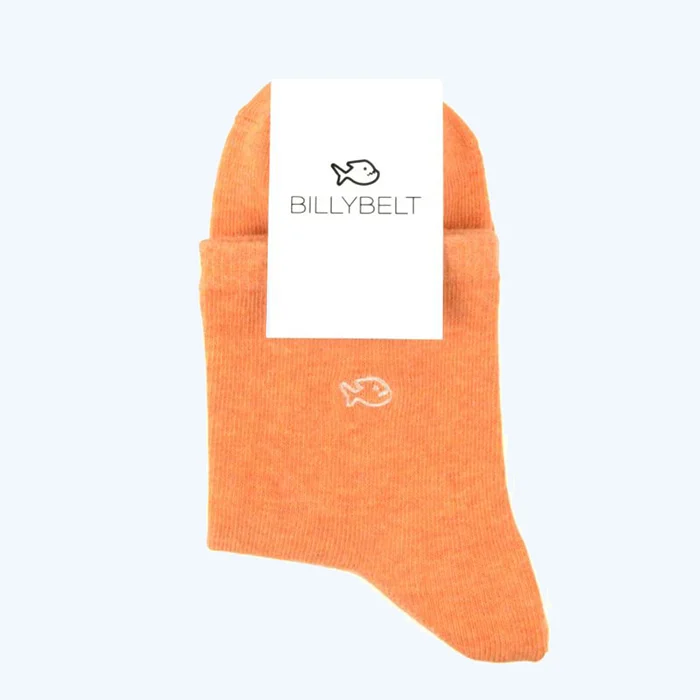 Mottled Cotton Socks Orange