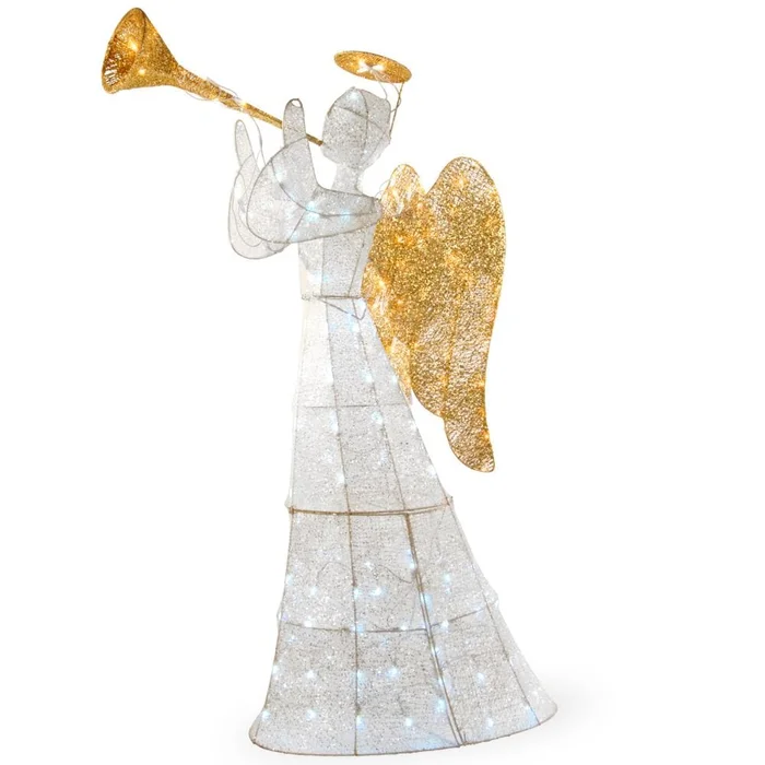 National Tree Company 60-in Angel Free Standing Decoration with White LED Lights