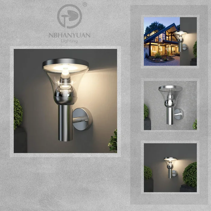 NBHANYUAN Lighting Nina Outdoor LED Wall Light – Brushed Stainless Steel