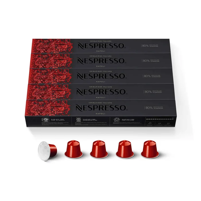 Nespresso Capsules OriginalLine, Ispirazione Napoli, Dark Roast Coffee Pods, 50-Count Espresso Coffee Pods
