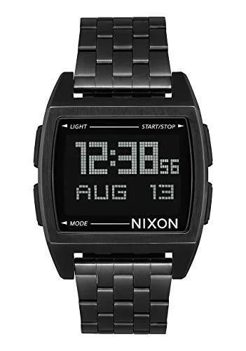 Nixon Men’s Bracelet Watch – Base Chronograph Digital Dial Black Steel | A1107001