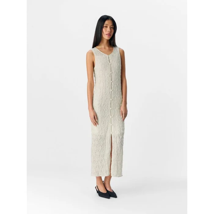 OBJECT OBJMILIKA Sleeveless Midi Dress In Cloud Dancer