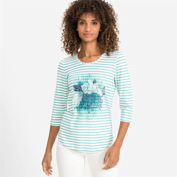 Olsen Stylish striped shirt in Edda Fit