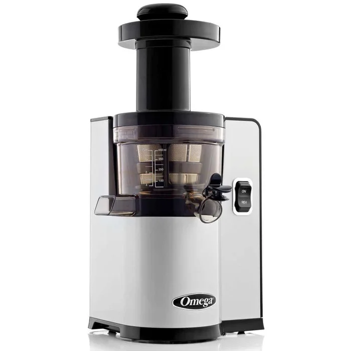 Omega Vertical Slow Speed Masticating Silver Juicer