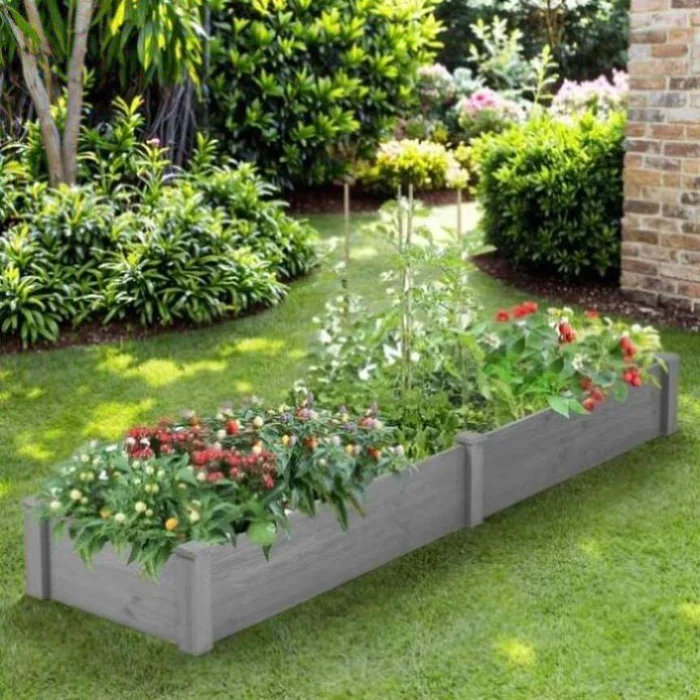 Over Ground Raised Garden Bed 96x28x10”, Large Long Planter Box for Outdoor, Tool-Free Assembly 83660771