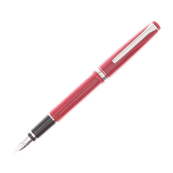 Pilot Fountain Pen – Falcon, Red with Rhodium Accents