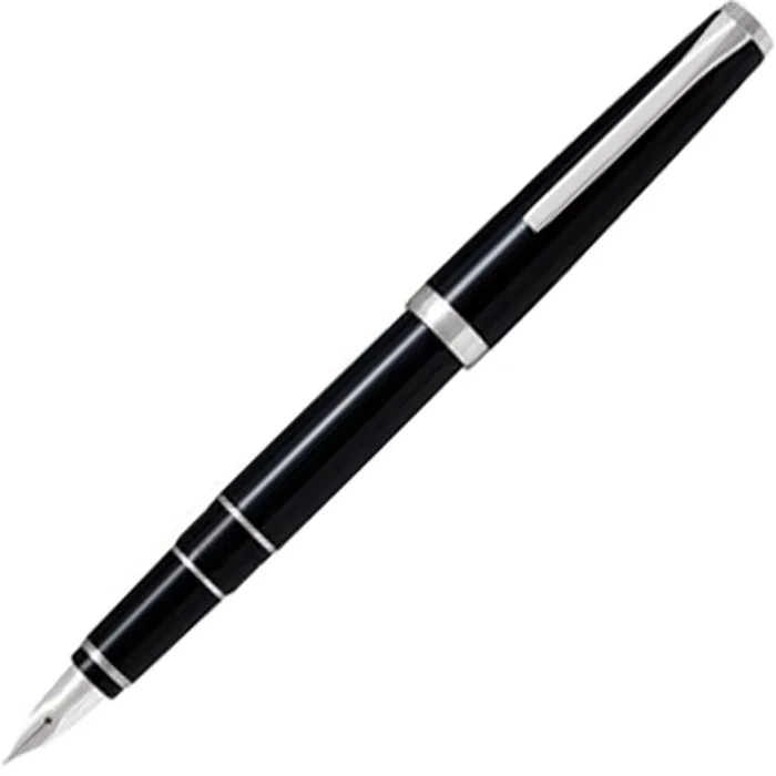 Pilot Fountain Pen – Metal Falcon Screw On Cap Black Barrel, Medium Nib | 60670
