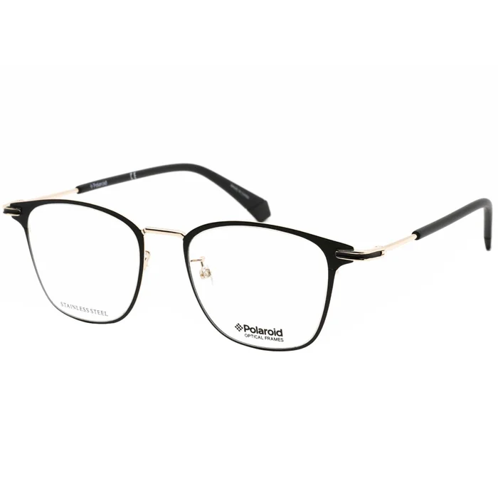 Polaroid Core Men’s Eyeglasses – Black Gold Square Metal Frame | PLD D387/G 02M2 00