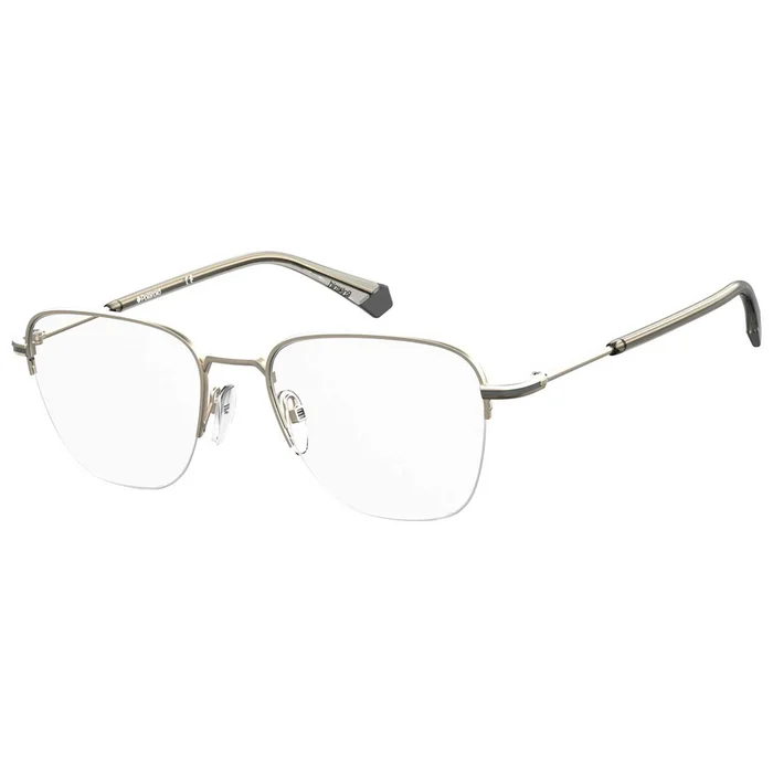 Polaroid Core Men’s Eyeglasses – Gold Grey Semi-Rimless Frame | PLD D386/G 0OPO 00
