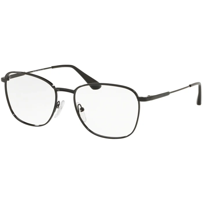 Prada Men’s Eyeglasses – Black Square Full-Rim Metal Frame | PRADA 0PR 57VV 1AB1O1
