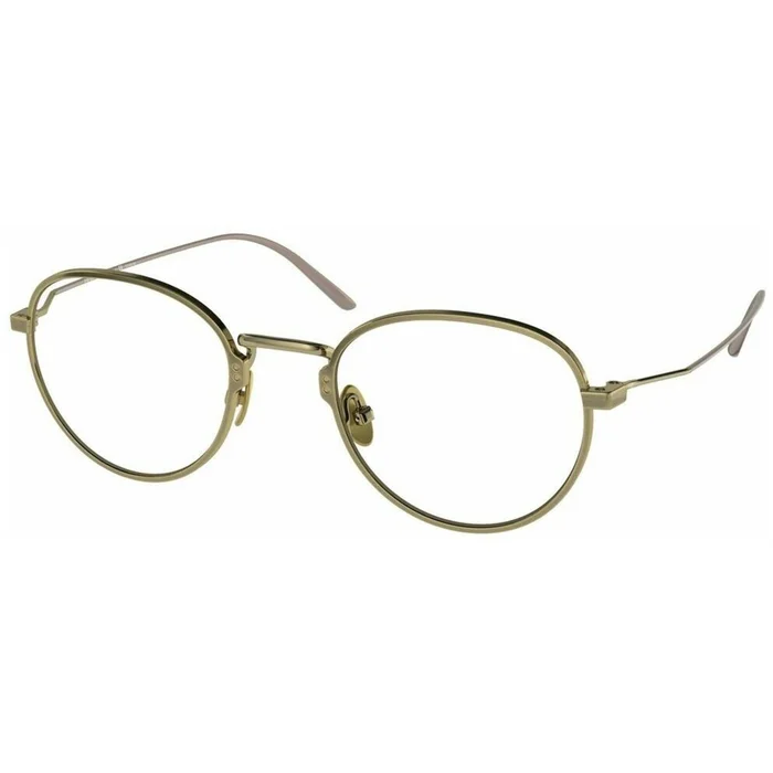 Prada Men’s Eyeglasses – Gold Round Full-Rim Metal Frame | PRADA 0PR 50YV 06Q1O148
