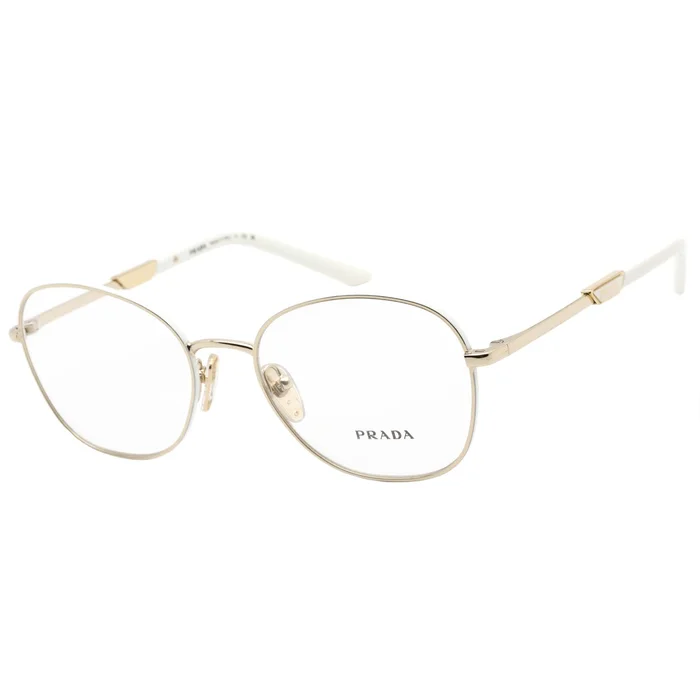 Prada Women’s Eyeglasses – Pale Gold/Talco Frame Clear Demo Lens | 0PR 64YV 09U1O1