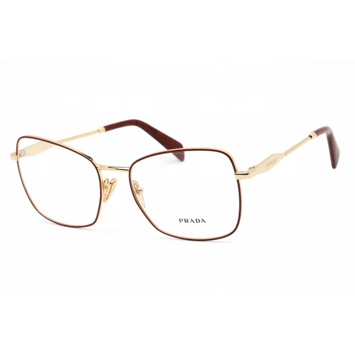 Prada Women’s Eyeglasses – Red Gold Butterfly Metal Full-Rim Frame | 0PR 53ZV 12F1O1