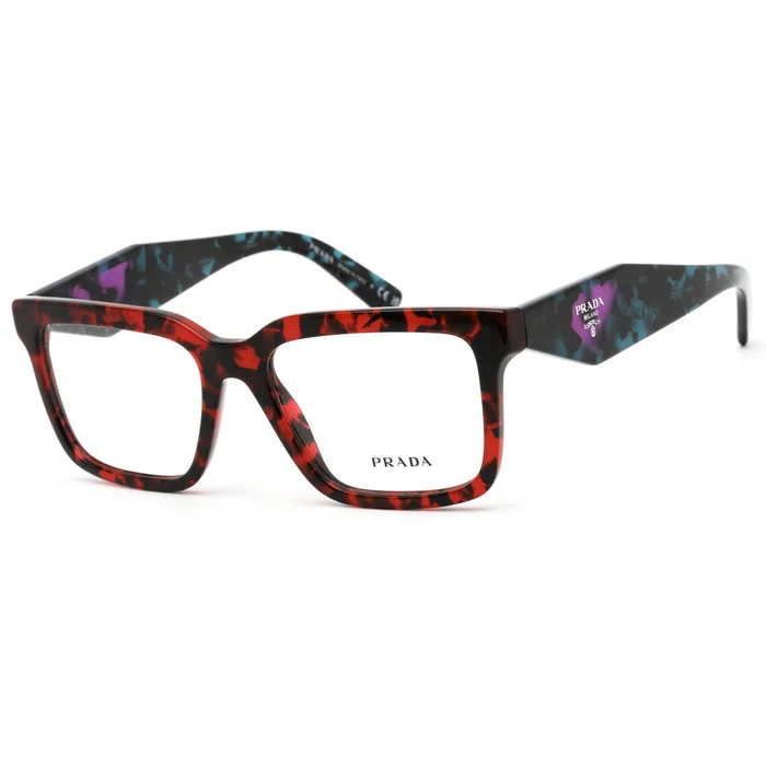 Prada Women’s Eyeglasses – Scarlet Tortoise Full Rim Square Frame | 0PR 10YV 09Z1O1
