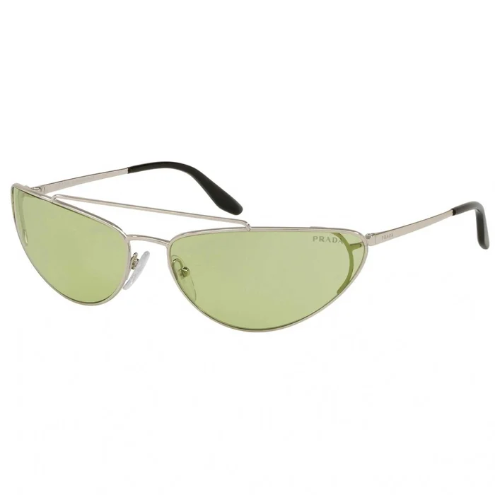 Prada Women’s Sunglasses – Light Green Lens Silver Frame | PRADA 0PR 62VS 1BC34866