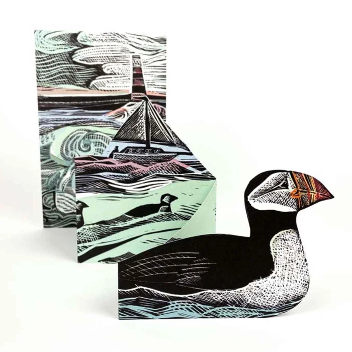 Puffins at Coquet Island | Die-Cut Card