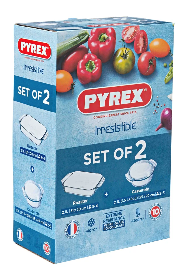 Pyrex Rectangle Roaster And Round Casserole Set