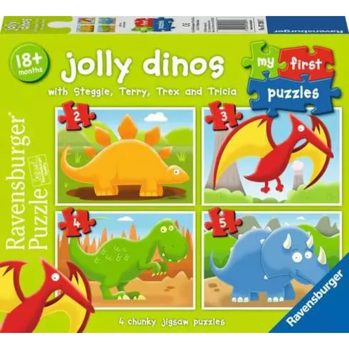 Ravensburger Jolly Dinos My First Puzzles – 2 + 3 + 4 + 5 Pieces