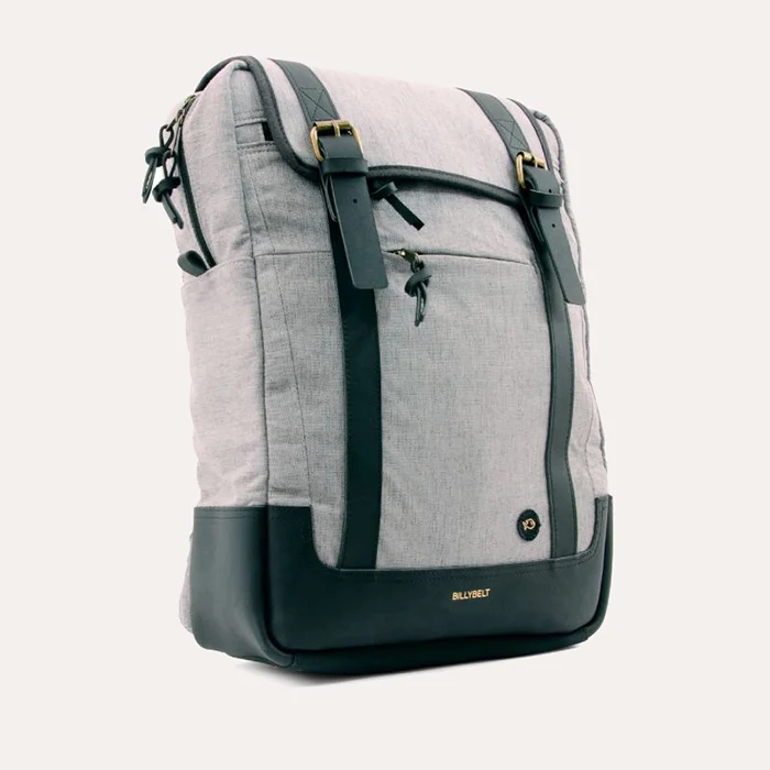 Rectangular Mottled Grey Backpack