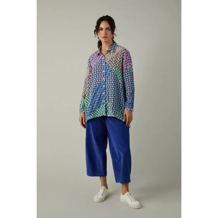 Sahara Geo Patchwork Print Shirt