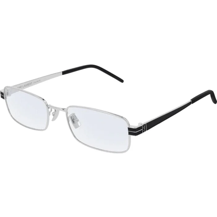 Saint Laurent Unisex Eyeglasses – Silver Rectangular Frame | SAINT LAURENT SLM50 2