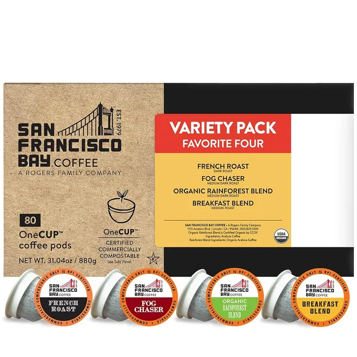 San Francisco Bay Compostable Coffee Pods – Original Variety Pack (80 Ct)