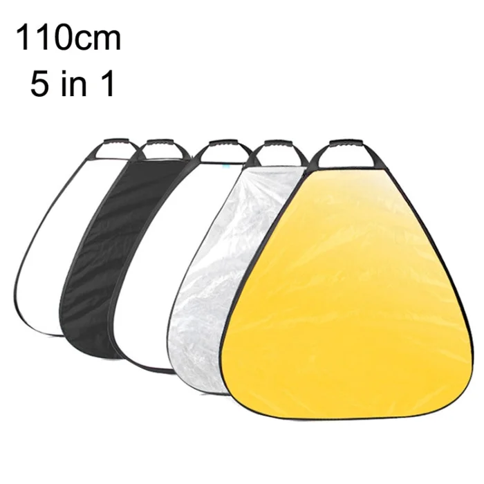 Selens 5 In 1 (Gold / Silver / White / Black / Soft Light) Folding Reflector Board, Size: 100cm Triangle
