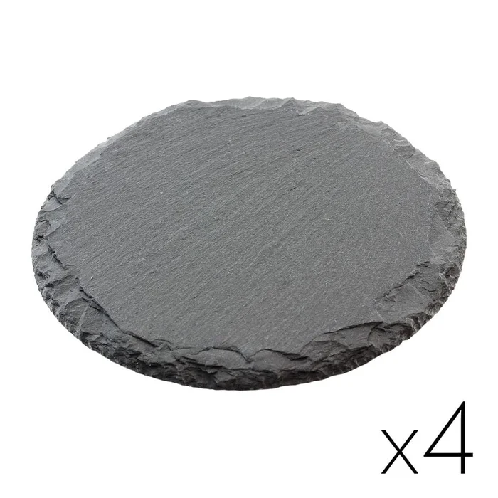 Slate Coasters – Rough Cut – Round (4pk)
