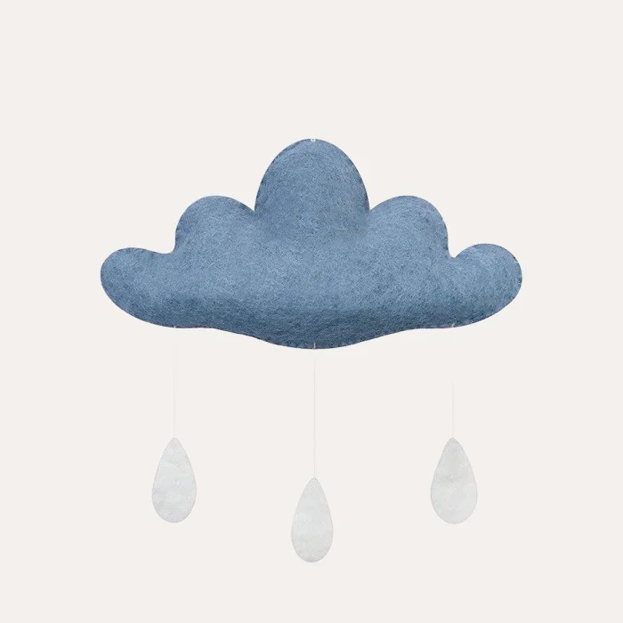 Small Clouds Mobile Dusky Blue