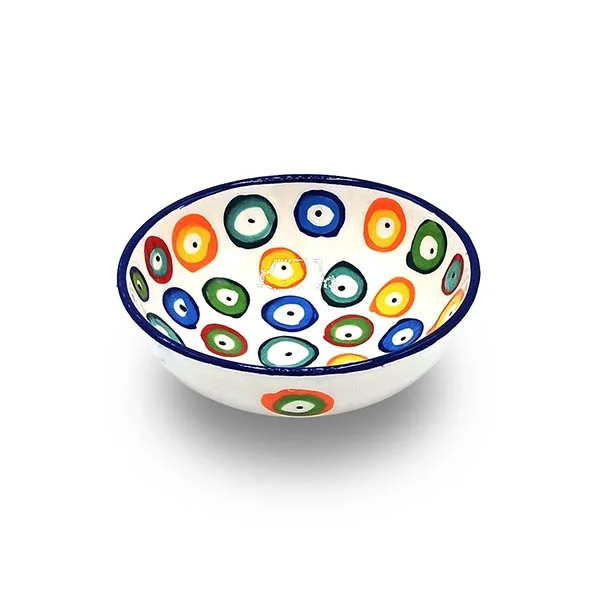 Spanish Hand Painted Multi-Eye Tapas Bowl 12cm
