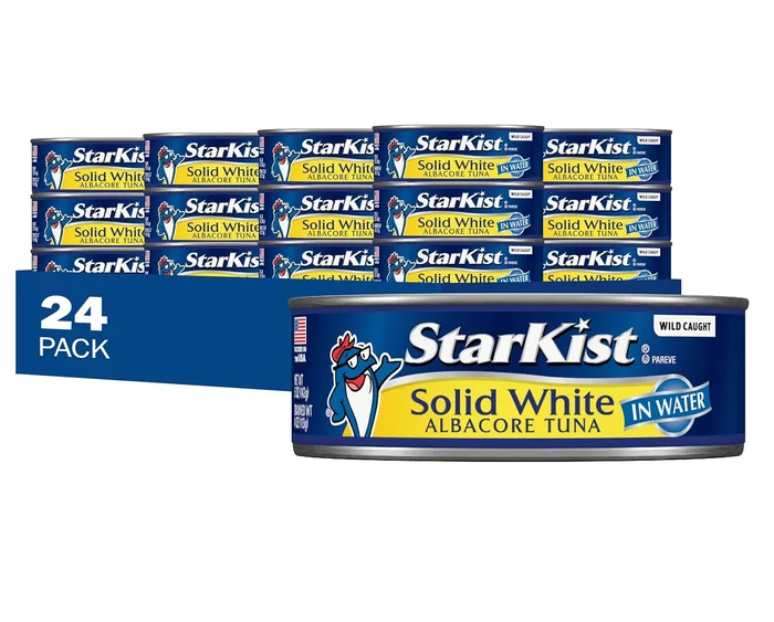 StarKist Solid White Albacore Tuna in Water, 5 oz (24 Pack) Canned Tuna Fish, Wild Caught, Gluten Free