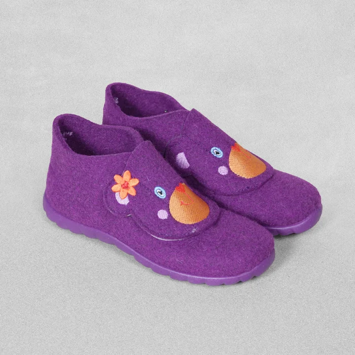 Superfit Girls’ Purple Happy Slipper UK Child Size 10.5 / EU 29