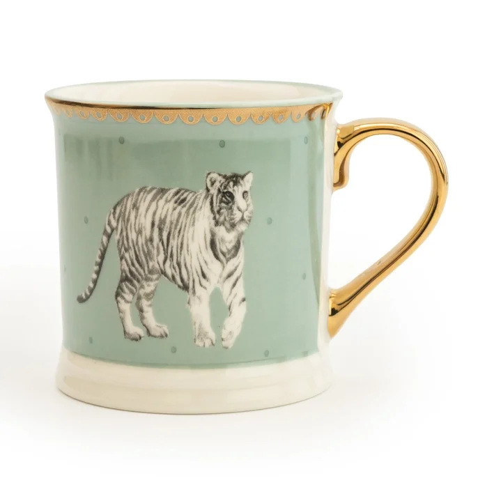Teal Tiger Tankard Mug
