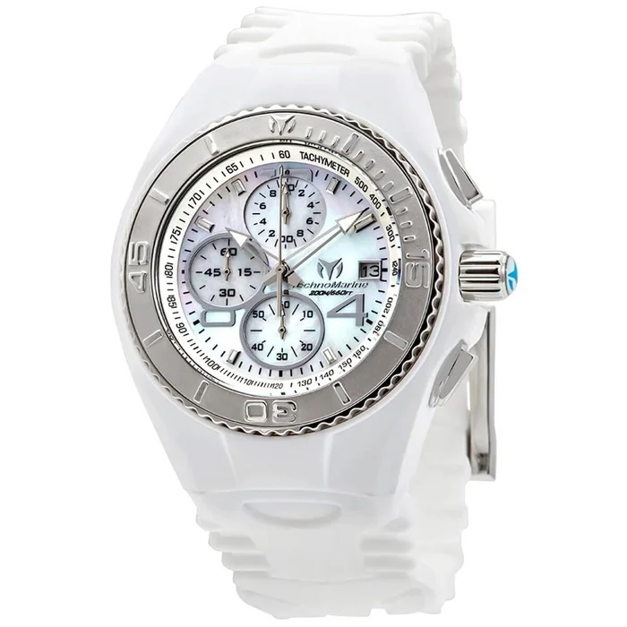 Technomarine Men’s Chrono Watch – Cruise JellyFish Silver Tone Bezel Strap | TM-115356