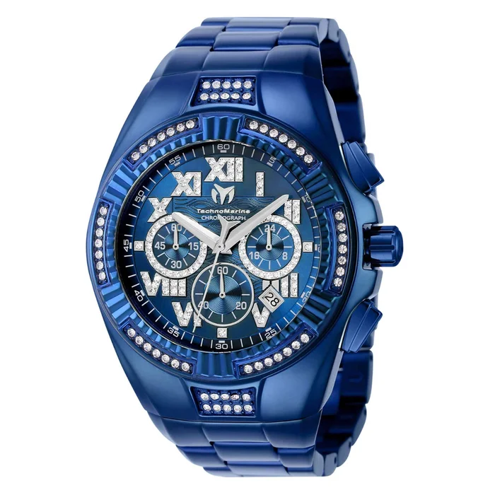 Technomarine Men’s Chronograph Watch – Cruise Crystal Blue Dial Bracelet | TM-121234