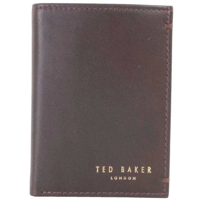 Ted Baker Jonny’s Leather Card Holder Wallet in Chocolate Brown