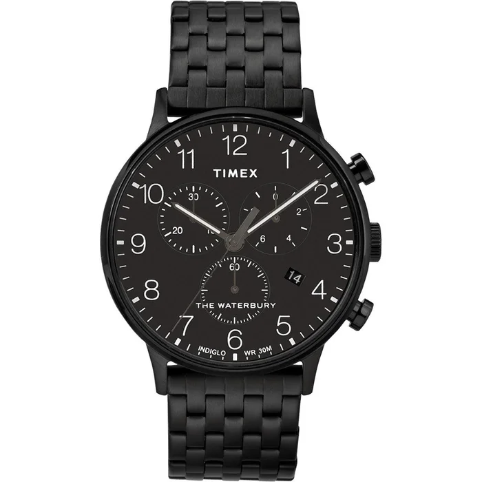 Timex Men’s Chrono Watch – Waterbury Classic Stainless Steel Bracelet | TW2R72200
