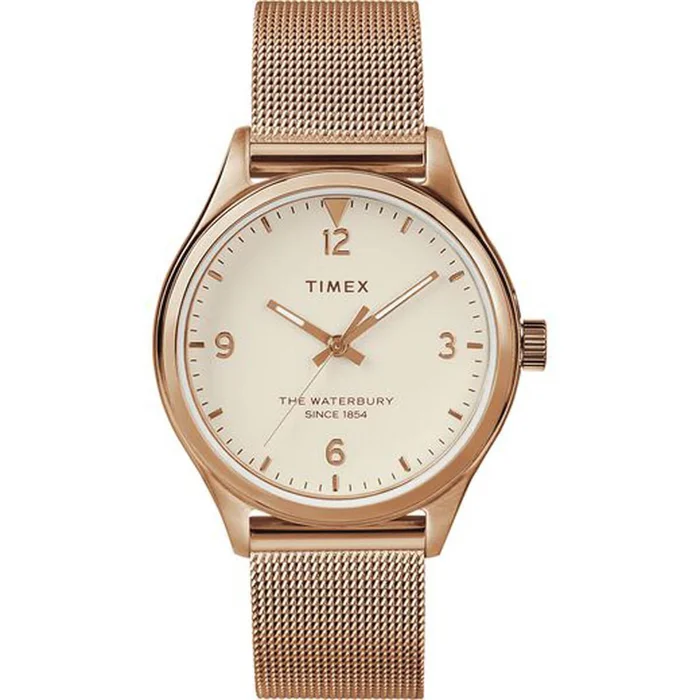 Timex Women’s Quartz Watch – Waterbury Rose Gold Mesh Bracelet | TW2T36200VQ
