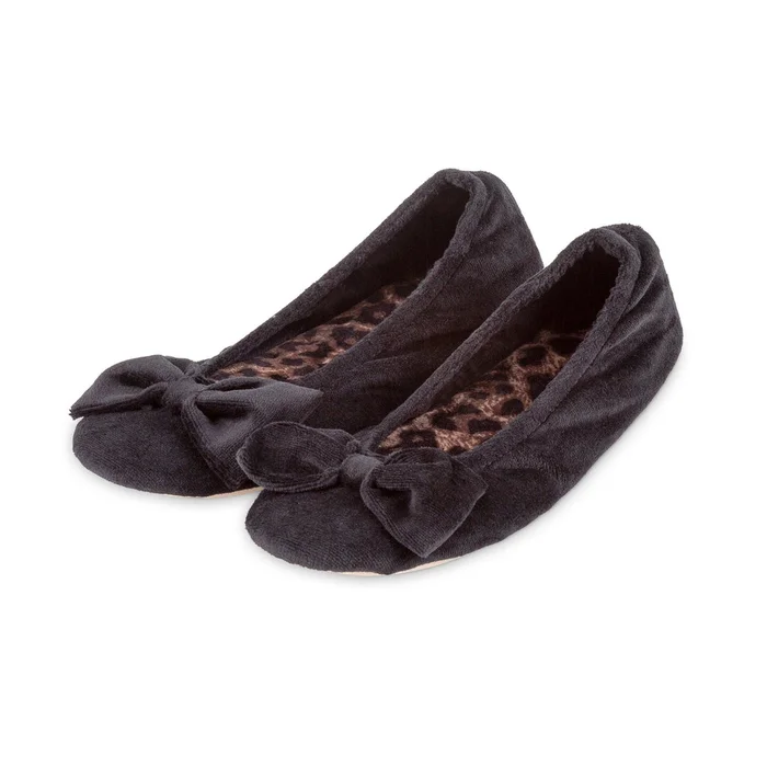 Totes Animal Ballet with Big Bow Slippers