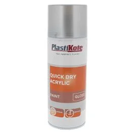 Trade Quick Dry Acrylic Spray Paint Gloss Silver 400ml