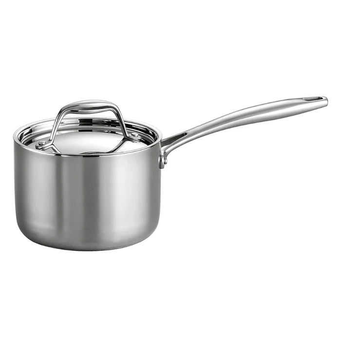 Tramontina Covered Sauce Pan Stainless Steel Tri-Ply Clad 1.5-Quart, 80116/021DS