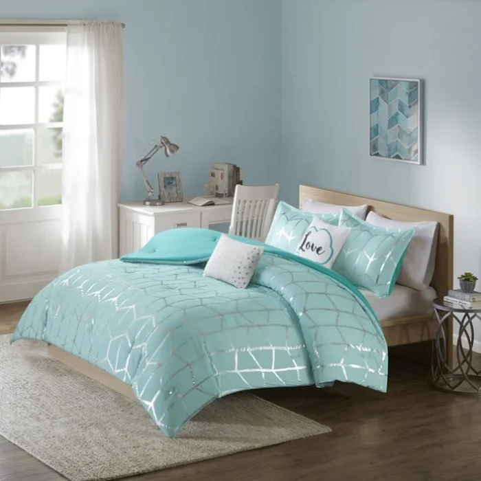 Twin/Twin XL Metallic Printed Comforter Set GL-B03595834
