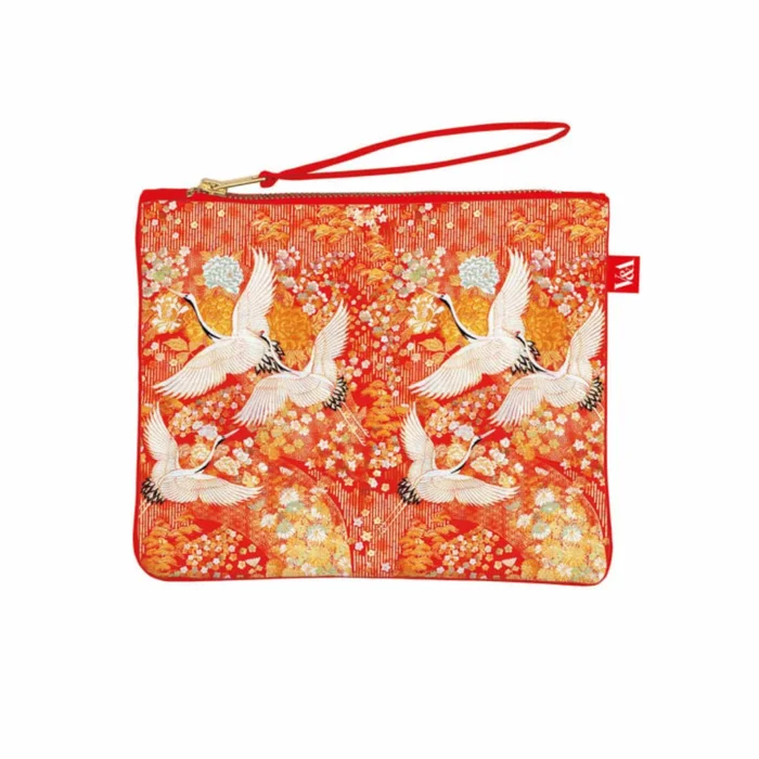 V&A Pouch Bag | Kimono Cranes